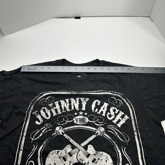 Cash Men's Size Medium Johnny Cash Tee Shirt Black Preowned - Picture 6 of 10